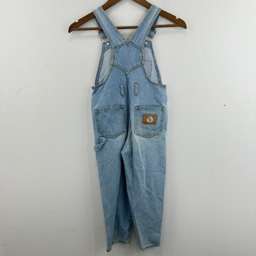 Vintage 90s Mickey & Co Denim Jean Overalls Kids Embroidered Patches Disney - Picture 10 of 13